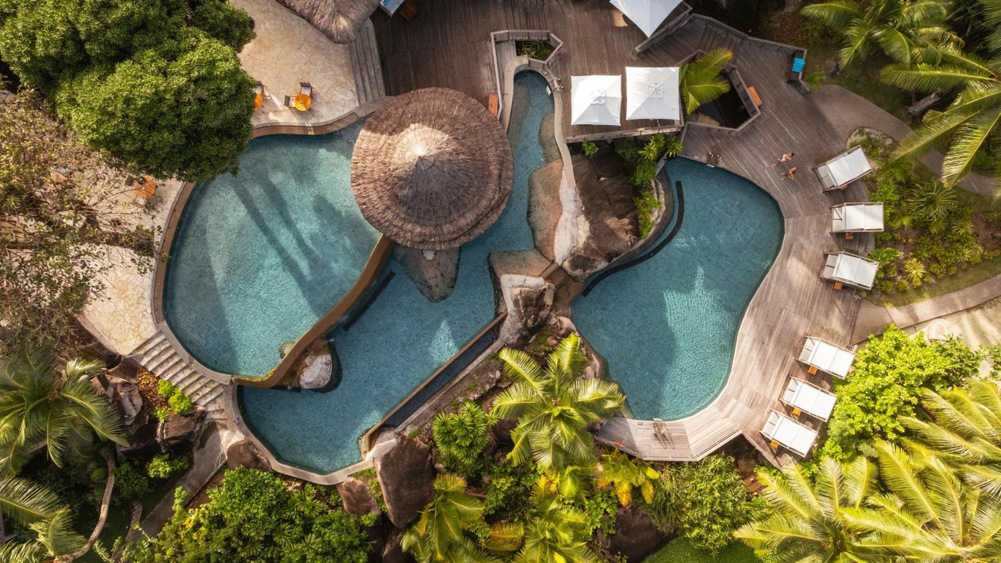 Constance Lemuria Гранд Анс Екстериор снимка Aerial view of the resort